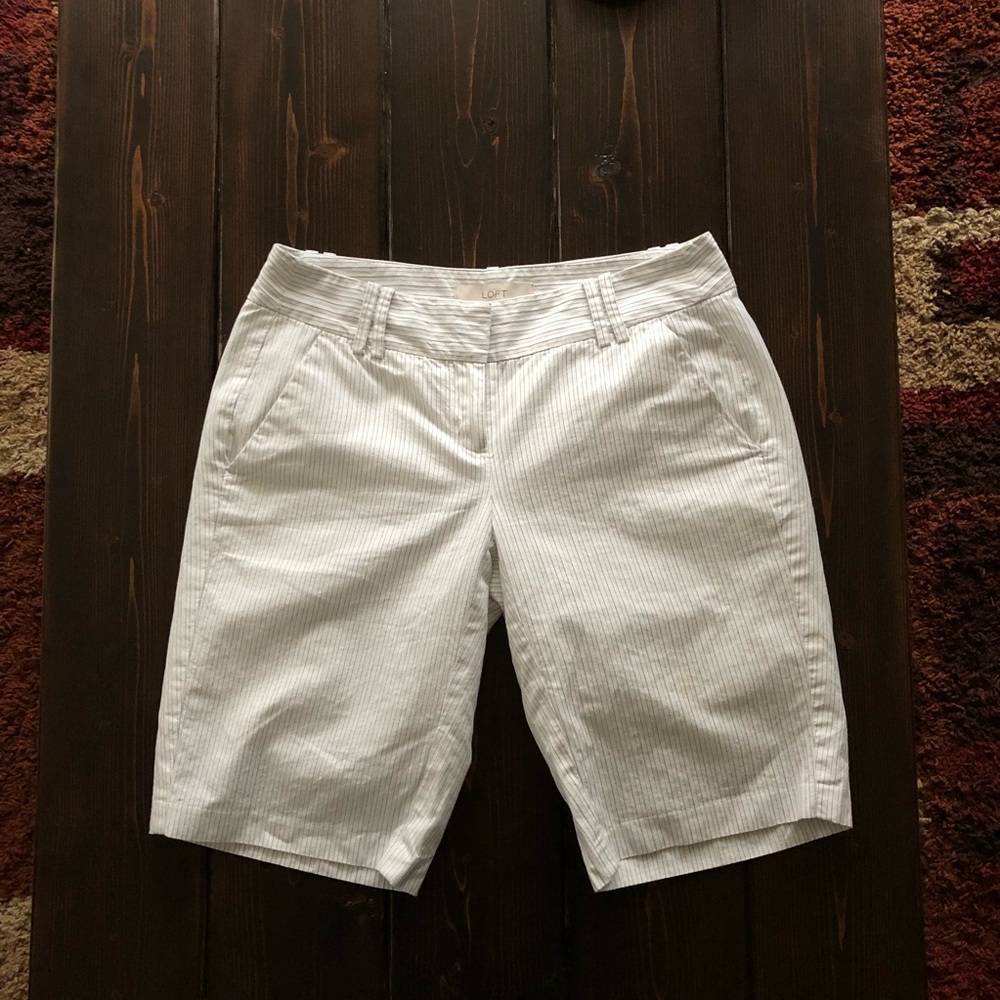 LOFT pinstripe lined Bermuda short